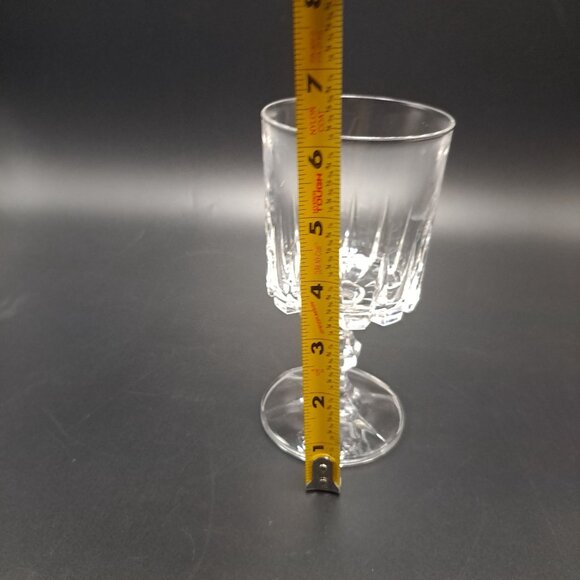 Vintage Crystal Wine Goblet Elegant Cut Glass Stemware - Picture 13 of 13